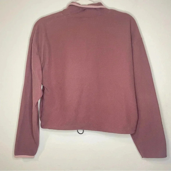 Pink Victoria’s Secret Pink Cropped Fleece Pullover Sweatshirt Womens Small - Picture 3 of 3